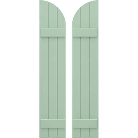 Ekena Millwork Americraft 3-Board (2 Batten) Wood Joined Board-n-Batten Shutters w/ Arch Top, ARW101BQ311X62SGH, PR ARW101BQ311X62SGH